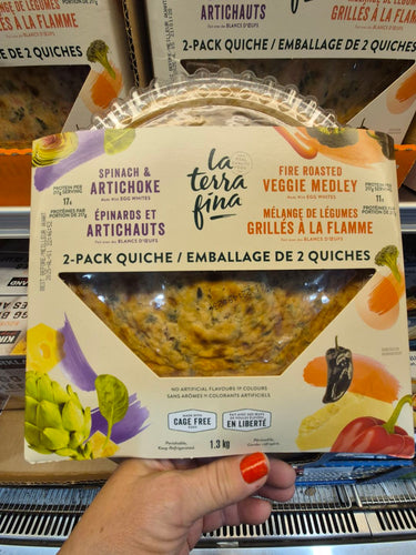 Image of La Terra Fina Variety Quiches, Spinach & Artichoke and Veggie - 2 x 650 Grams